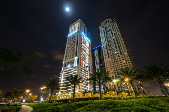Картинка dubai города дубай+ оаэ ночь огни небоскребы