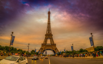 Картинка города париж+ франция башня проспект