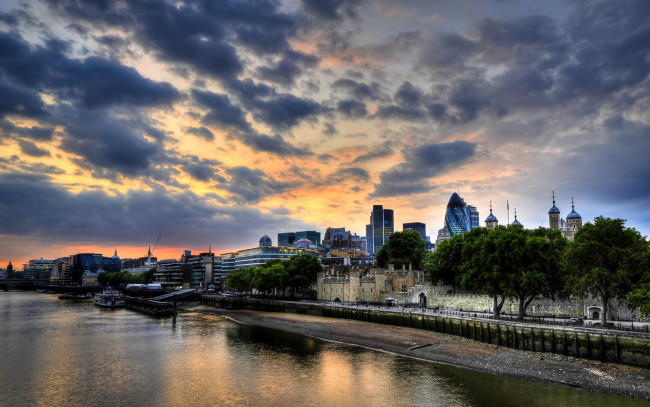 Обои картинки фото города, лондон , великобритания, sunset, закат, лондон, англия, london, uk, england