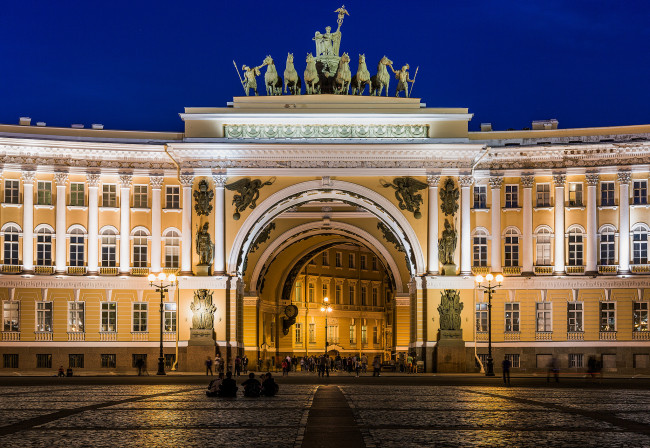 Обои картинки фото general staff on palace square in st petersburg, города, санкт-петербург,  петергоф , россия, арка, генштаб, площадь