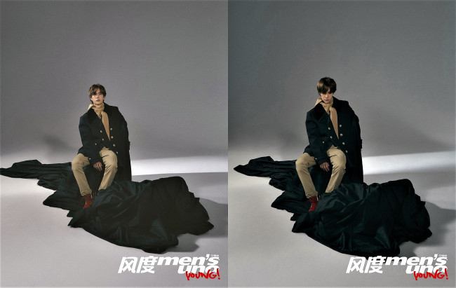 Обои картинки фото мужчины, wang yi bo, актер, певец, пальто