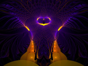 Картинка 3д графика fractal фракталы абстракция фон тёмный