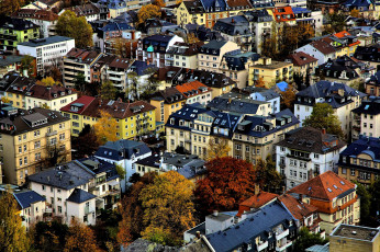 обоя франкфурт, германия, города, панорамы, крыши, много, дома