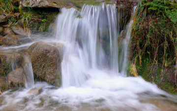 обоя природа, водопады, камни, вода