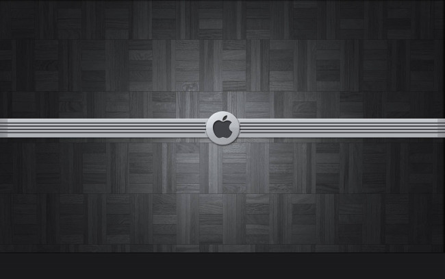 Обои картинки фото компьютеры, apple, дерево, полоса, лого, паркет, сталь, яблоко, эппл, логотип