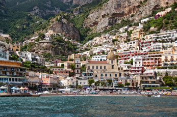 Картинка позитано италия города амальфийское лигурийское побережье горы дома море