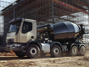 обоя автомобили, volvo trucks, 2014г, mixer, volvo, 8x4, 270, vm