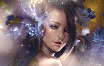 Картинка фэнтези девушки девушка цифровая живопись взгляд дым
