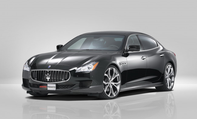 Обои картинки фото 2014 maserati quattroporte , novitec, автомобили, maserati, тюнинг, серый, quattroporte