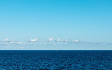 Картинка природа моря океаны море небо лодка парус