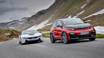 Картинка bmw+i3s+and+i8+2018 автомобили bmw 2018 i8 i3s