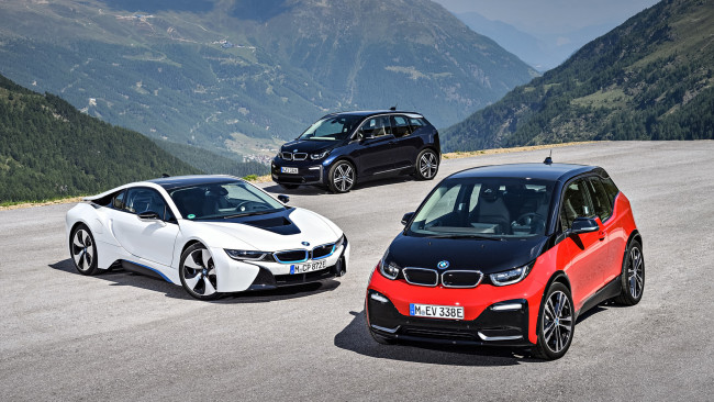 Обои картинки фото bmw i3 and i family 2018, автомобили, bmw, 2018, family, i, i3