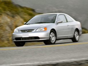 обоя honda, civic, coupe, 2003, автомобили