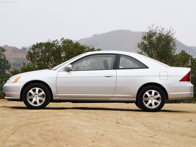 Обои картинки фото honda, civic, coupe, 2003, автомобили