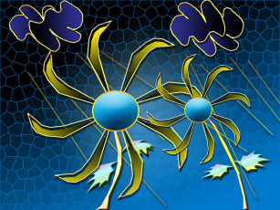 Картинка 3д графика flowers цветы фрактал