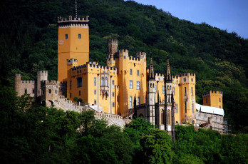 обоя замок, штольценфельс, германия, города, дворцы, замки, крепости, деревья, башни