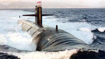 Картинка uss los angeles ssn 688 корабли подводные лодки submarine океан