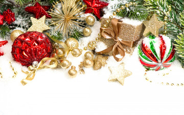 обоя праздничные, украшения, xmas, christmas, снег, шары, новый, год, рождество, decoration, merry