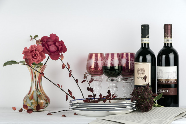 Обои картинки фото бренды, бренды напитков , разное, цветы, вино