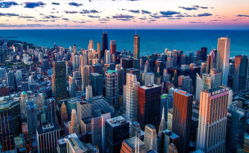 Картинка города Чикаго+ сша город дома