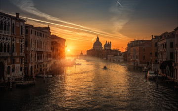 обоя города, венеция , италия, дома, канал