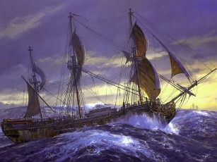 Картинка geoff hunt wager in the great southern ocean 1741 корабли рисованные