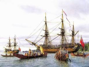 Картинка mark myers visit of ononnistoy to the discovery at port stewart alaska корабли рисованные