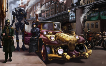Картинка фэнтези иные миры времена стимпанк steampunk