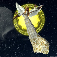 Картинка 3д графика angel ангел девушка звёзды