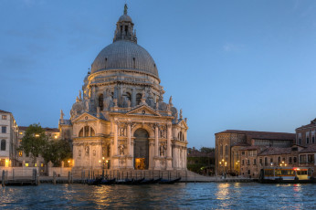 обоя города, венеция, италия, канал, архитектура, собор