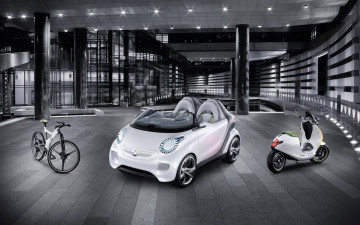 Картинка автомобили smart моторолер велосипед авто