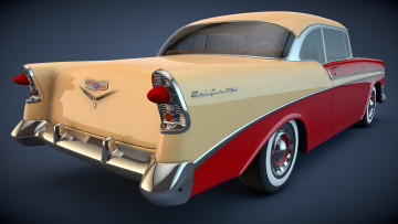 Картинка автомобили 3д 1956 chevrolet bel air coupe