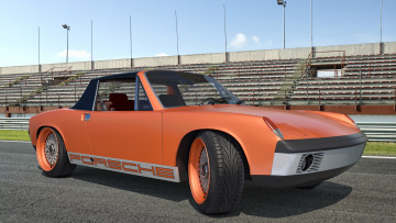 Картинка автомобили 3д 1970 porsche 914