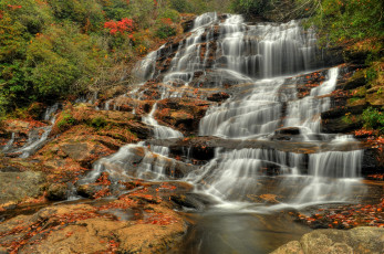 Картинка природа водопады река водопад лес