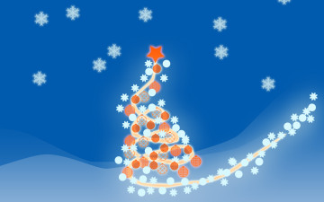 Картинка праздничные векторная+графика+ новый+год снежинки фон