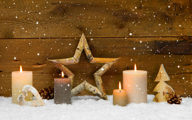 Обои картинки фото праздничные, новогодние свечи, winter, candles, star, cones, holiday, heart, merry, christmas, decoration, сердце, праздник, зима, с, рождеством, христовым, рождественские, украшения, свечи, звезды, конусы