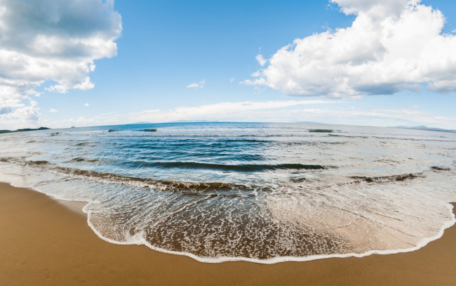 Обои картинки фото природа, моря, океаны, берег, пляж, море, sand, ocean, beach, summer, волны, песок, sea
