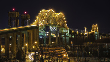 Картинка города -+мосты огни мост ночь