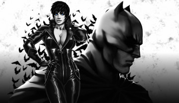 Картинка рисованное комиксы batman dc comics девушка супергерой catwoman женщина-кошка selina kyle the dark knight bruce wayne маска костюм красавица грудь арт