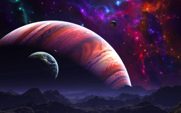 Картинка 3д+графика атмосфера настроение+ atmosphere+ +mood+ планеты поверхность звезды