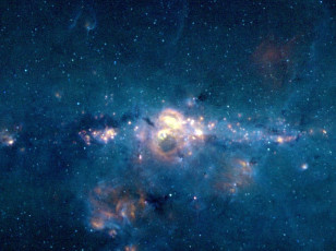 Картинка центру галактики космос туманности
