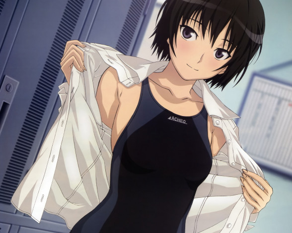 Обои картинки фото amagami, аниме