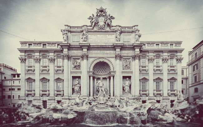 Обои картинки фото города, рим, ватикан, италия, фонтан, скульптуры