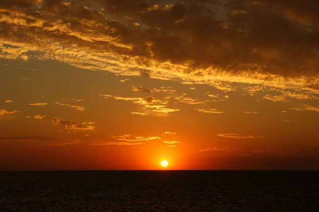 Обои картинки фото природа, восходы, закаты, вечер, океан, вода, солнце, море