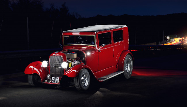 Обои картинки фото 1929 red ford hot rod, автомобили, ford, сша, легковые, коммерческие, motor, company
