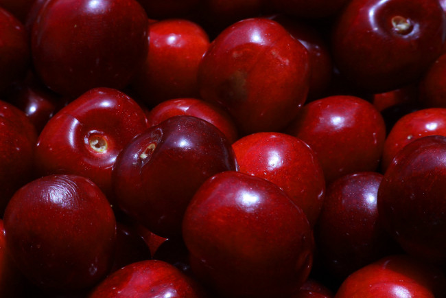 Обои картинки фото еда, вишня,  черешня, макро, вишни, ягоды