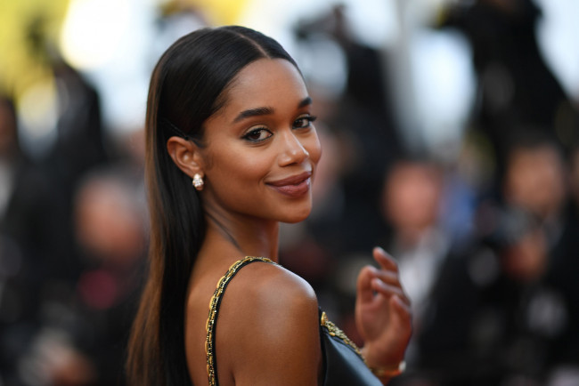 Обои картинки фото laura harrier, девушки, брюнетка, актриса, модель, лицо, портрет, макияж, темнокожая, красотка, чернокожая, laura, harrier, девушка, взгляд, поза