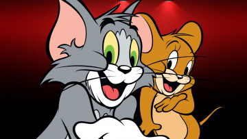 обоя мультфильмы, tom and jerry, кот, мультик, мышка, том, и, джерри