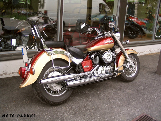 Обои картинки фото yamaha, xvs, 650, classic, мотоциклы