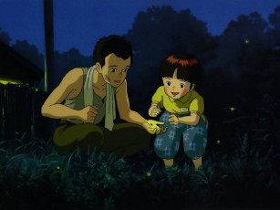 обоя аниме, grave, of, the, fireflies